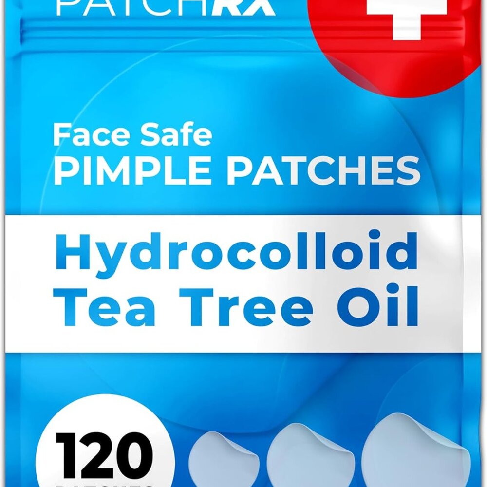 Vegan Hydrocolloid Pimple Patches - Fast Acne Spot Treatment with Tea Tree Oil